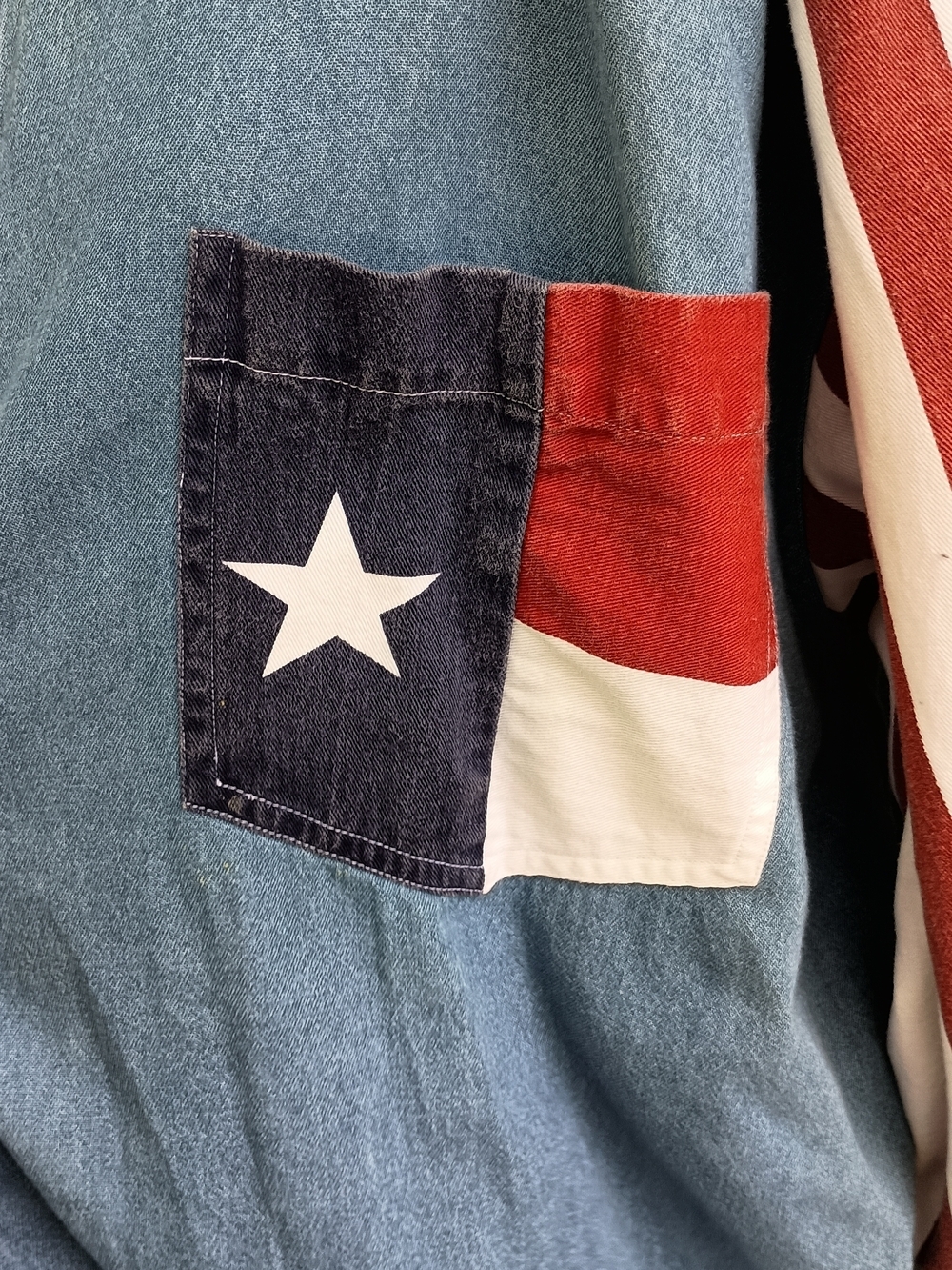 Vintage Quizz New York Texas Flag Button-Up_22 - Picture 3 of 6